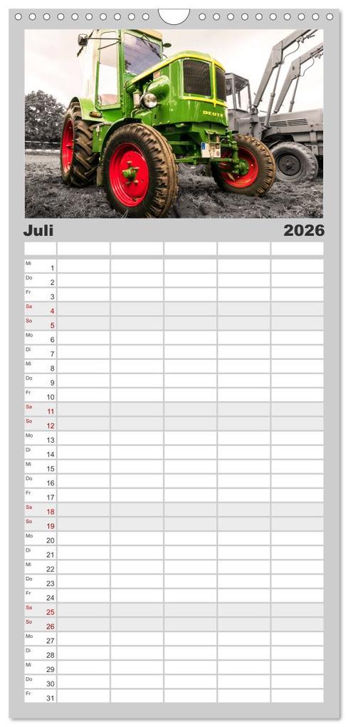 Weitere Ansicht: Familienplaner 2026 - Trecker-Liebhaber mit 5 Spalten (Wandkalender, 21 x 45 cm) CALVENDO | Calvendo, Andrea Dreegmeyer