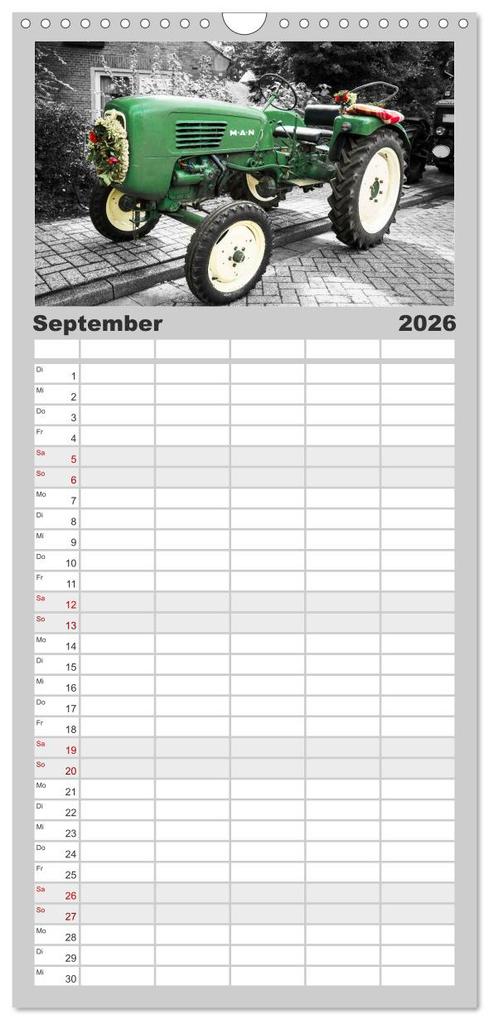 Weitere Ansicht: Familienplaner 2026 - Trecker-Liebhaber mit 5 Spalten (Wandkalender, 21 x 45 cm) CALVENDO | Calvendo, Andrea Dreegmeyer