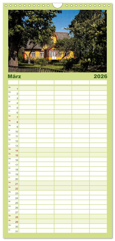 Weitere Ansicht: Familienplaner 2026 - Lettland - Streifzüge durch das mittlere Baltikum mit 5 Spalten (Wandkalender, 21 x 45 cm) CALVENDO | Calvendo, Christian Hallweger
