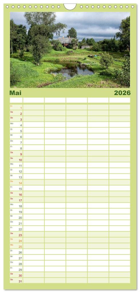 Weitere Ansicht: Familienplaner 2026 - Lettland - Streifzüge durch das mittlere Baltikum mit 5 Spalten (Wandkalender, 21 x 45 cm) CALVENDO | Calvendo, Christian Hallweger
