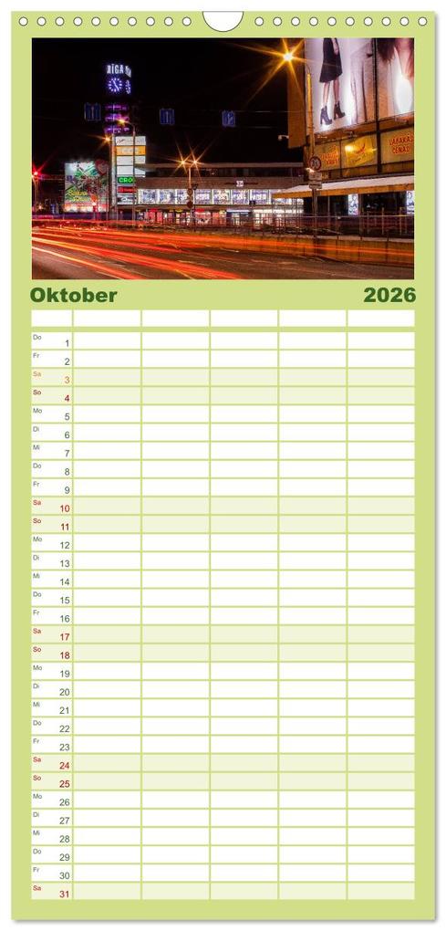 Weitere Ansicht: Familienplaner 2026 - Lettland - Streifzüge durch das mittlere Baltikum mit 5 Spalten (Wandkalender, 21 x 45 cm) CALVENDO | Calvendo, Christian Hallweger