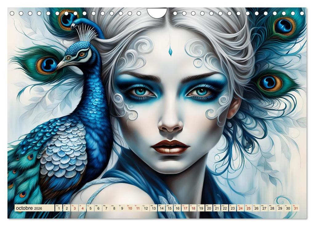 Weitere Ansicht: Les murmures des paons (Calendrier mural 2026 DIN A4 vertical), CALVENDO calendrier mensuel | Calvendo, Dusanka Djeric