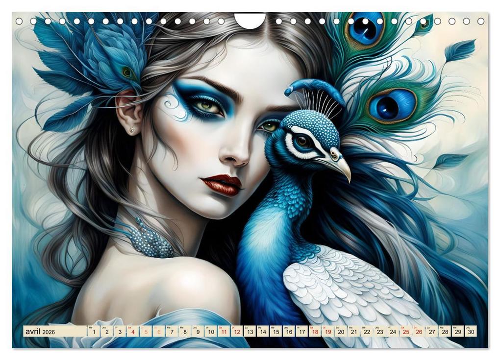 Weitere Ansicht: Les murmures des paons (Calendrier mural 2026 DIN A4 vertical), CALVENDO calendrier mensuel | Calvendo, Dusanka Djeric