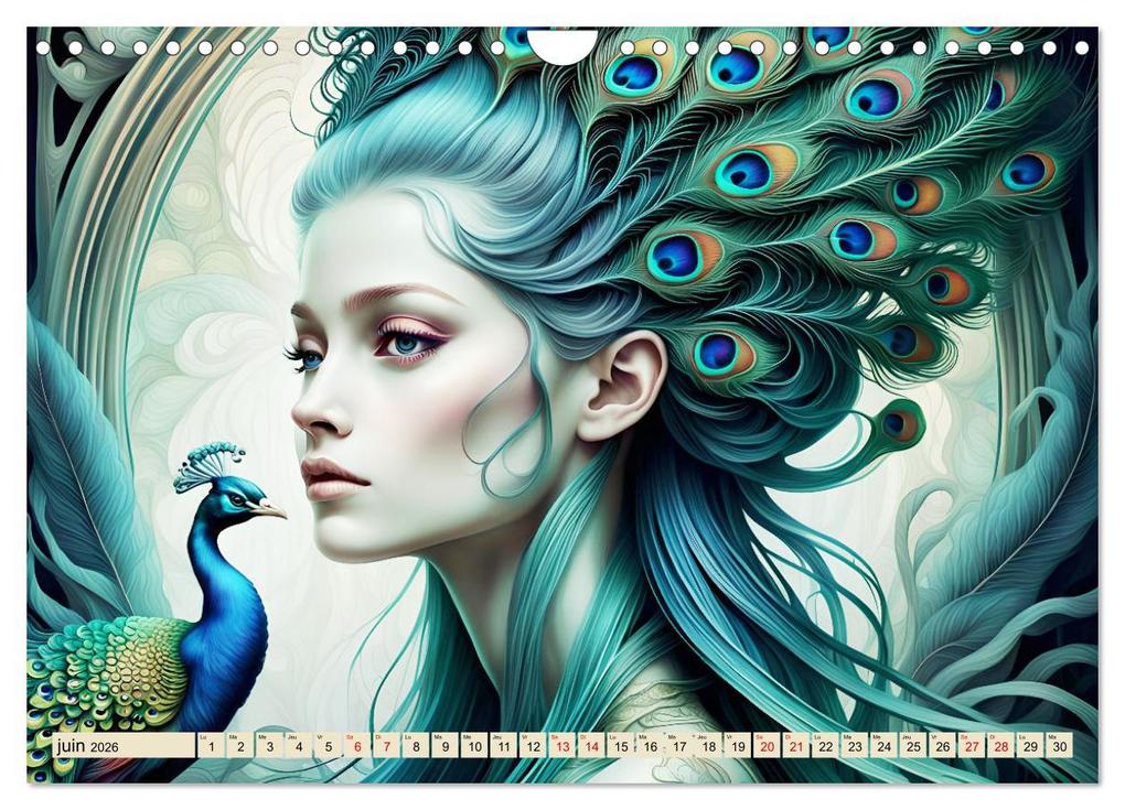 Weitere Ansicht: Les murmures des paons (Calendrier mural 2026 DIN A4 vertical), CALVENDO calendrier mensuel | Calvendo, Dusanka Djeric