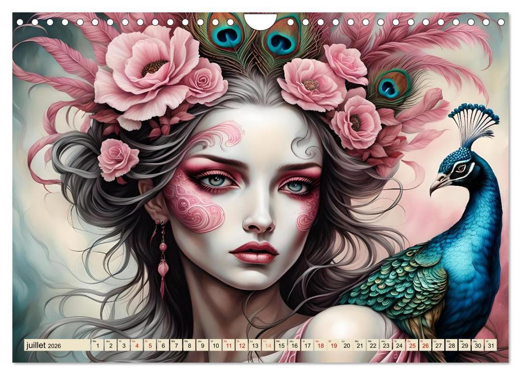 Weitere Ansicht: Les murmures des paons (Calendrier mural 2026 DIN A4 vertical), CALVENDO calendrier mensuel | Calvendo, Dusanka Djeric