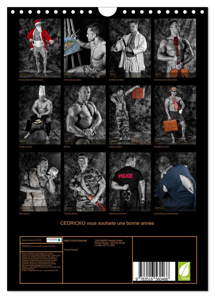 Weitere Ansicht: CEDRICKO vous souhaite une bonne année (Calendrier mural 2026 DIN A4 horizontal), CALVENDO calendrier mensuel | Calvendo, thierry planche