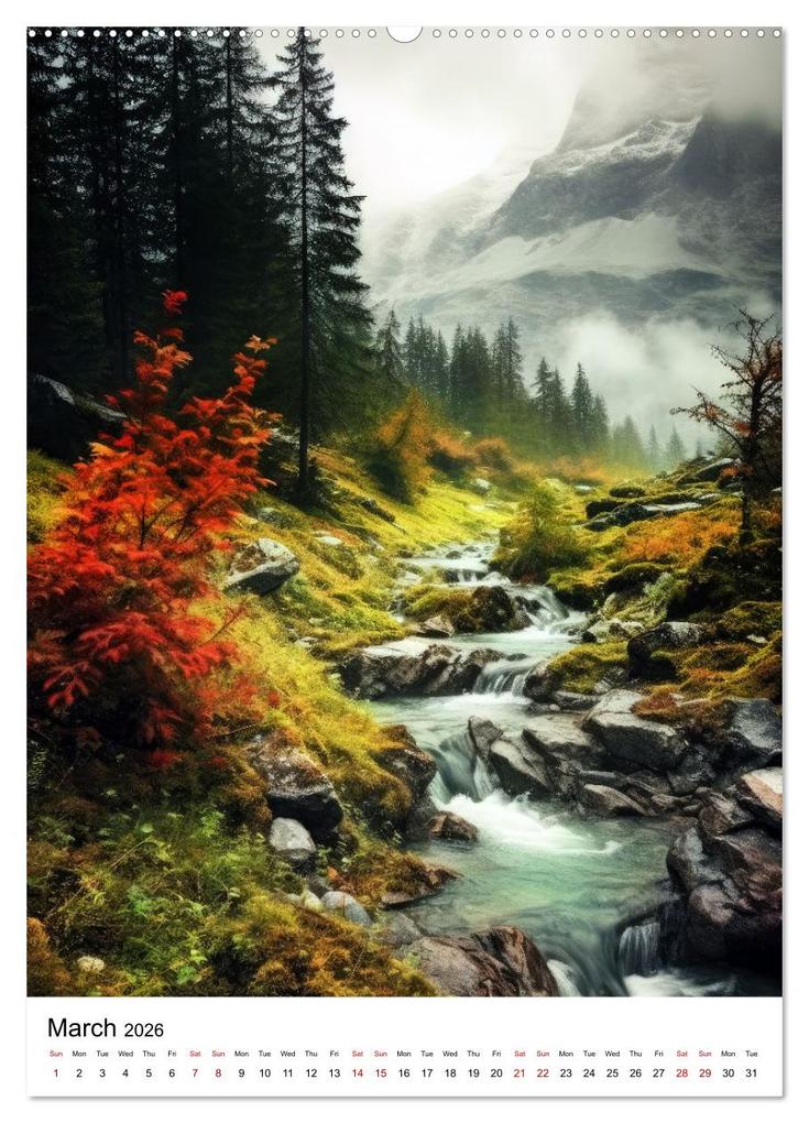 Weitere Ansicht: Rhythmic Nature (High Quality Premium Wall Calendar 2026 DIN A2 portrait),CALVENDO 12 Month Wall Calendar | Calvendo, Justyna Jaszke JBJart