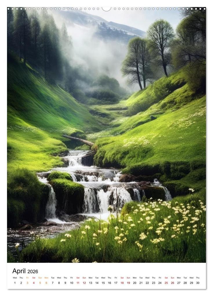 Weitere Ansicht: Rhythmic Nature (High Quality Premium Wall Calendar 2026 DIN A2 portrait),CALVENDO 12 Month Wall Calendar | Calvendo, Justyna Jaszke JBJart