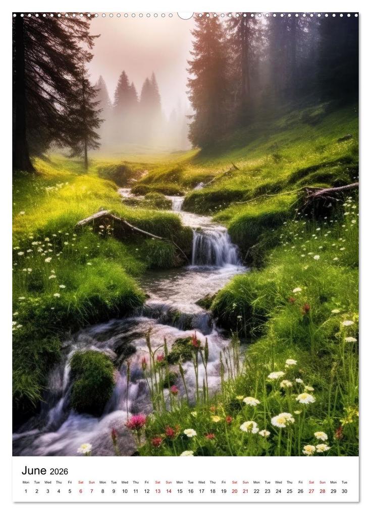 Weitere Ansicht: Rhythmic Nature (High Quality Premium Wall Calendar 2026 DIN A2 portrait),CALVENDO 12 Month Wall Calendar | Calvendo, Justyna Jaszke JBJart