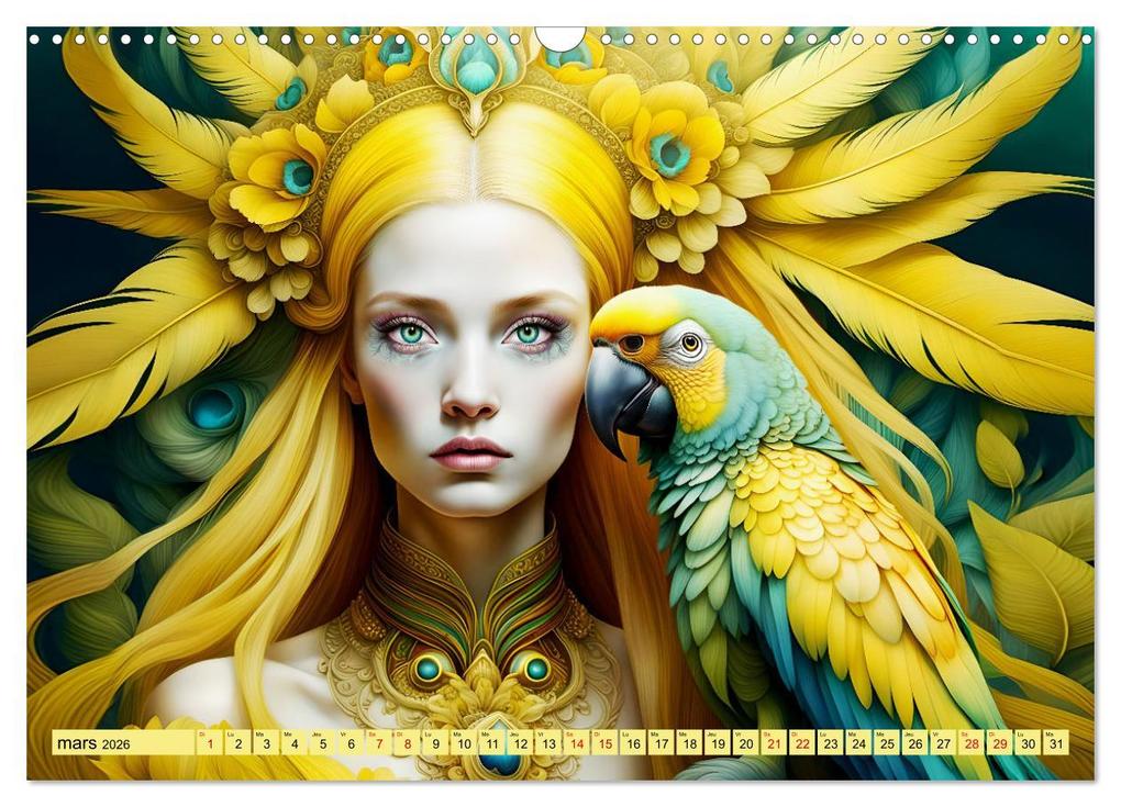 Weitere Ansicht: La muse aux oiseaux (Calendrier mural 2026 DIN A3 vertical), CALVENDO calendrier mensuel | Calvendo, Dusanka Djeric