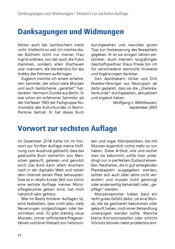 Weitere Ansicht: Handbuch zur Münzpflege | Wolfgang J. Mehlhausen