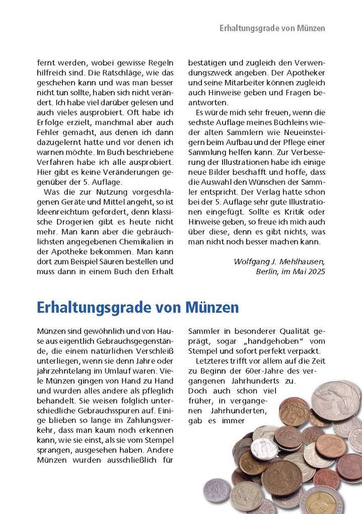 Weitere Ansicht: Handbuch zur Münzpflege | Wolfgang J. Mehlhausen