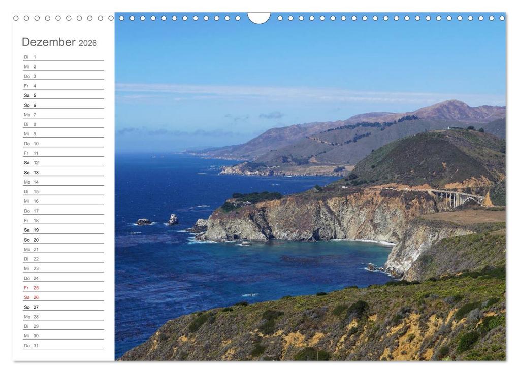 Weitere Ansicht: Kalifornien - wunderschöne Westküste (Wandkalender 2026 DIN A3 quer), CALVENDO Monatskalender | Franziska Hoppe, Calvendo