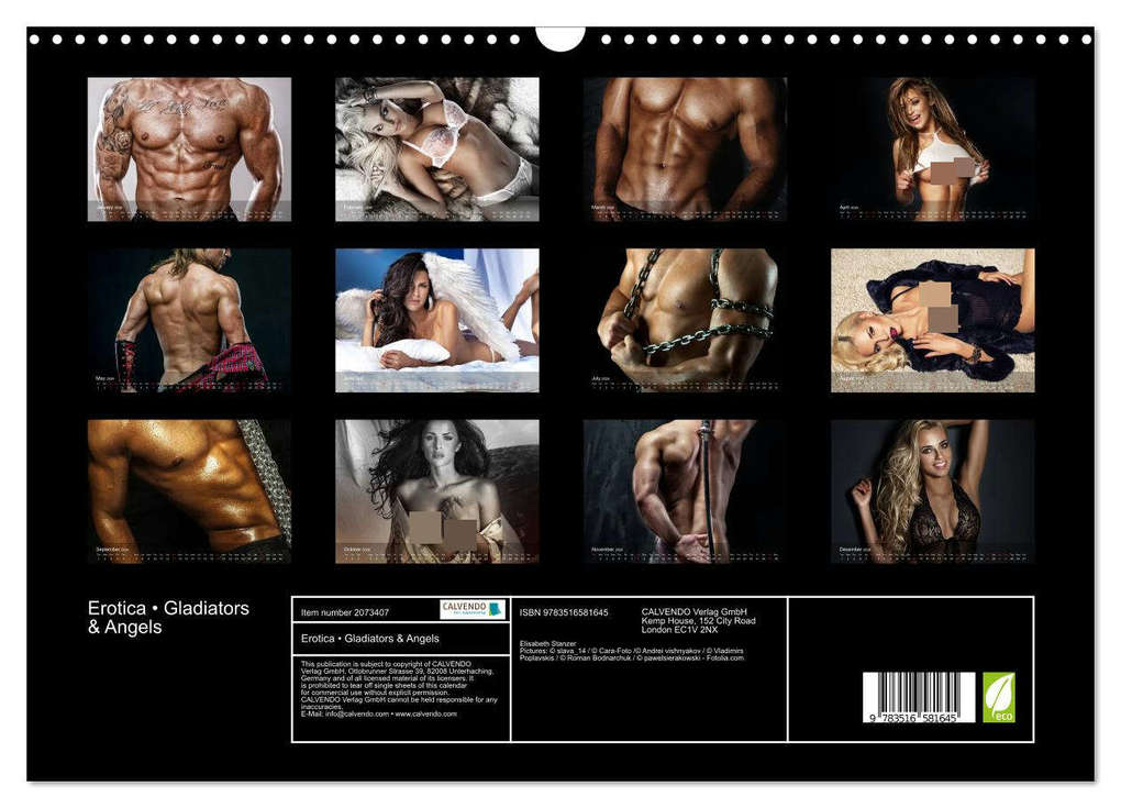Weitere Ansicht: Erotica Gladiators & Angels (Wall Calendar 2026 DIN A3 landscape), CALVENDO 12 Month Wall Calendar | Calvendo, Elisabeth Stanzer