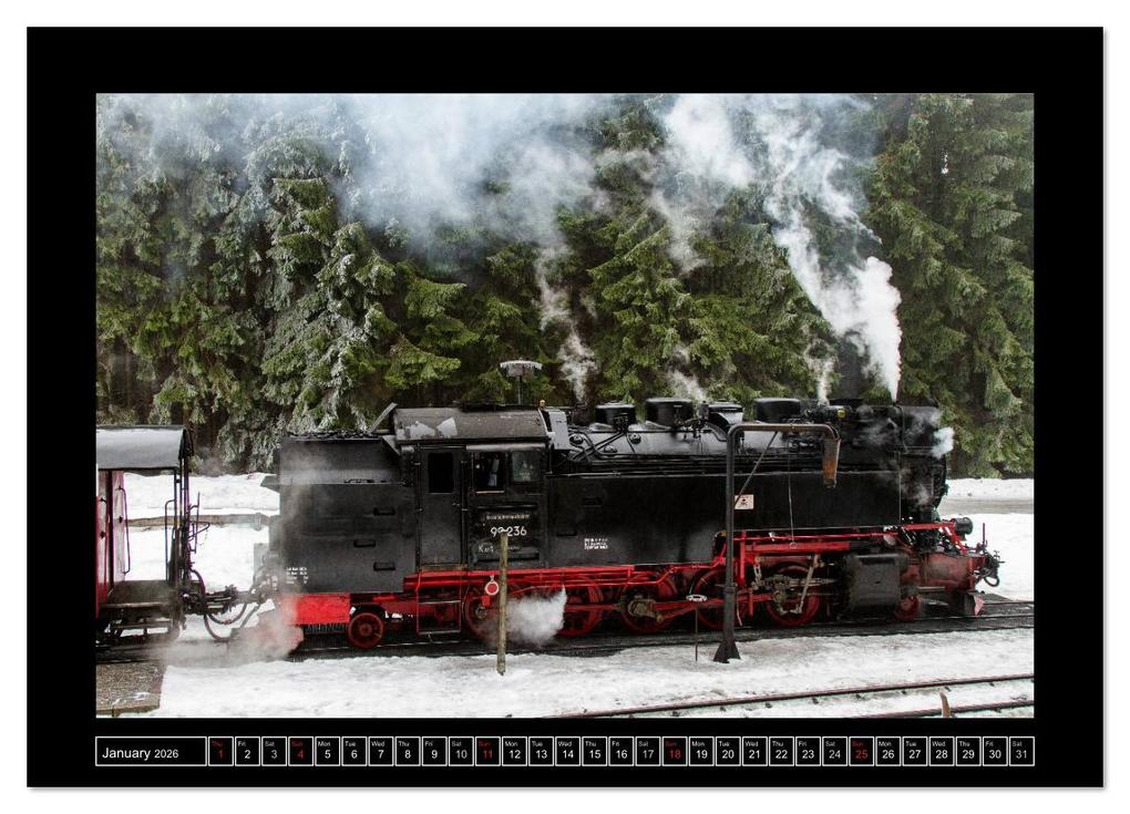Weitere Ansicht: Steam Experience (High Quality Premium Wall Calendar 2026 DIN A2 landscape),CALVENDO 12 Month Wall Calendar | Calvendo, Marion Maurer