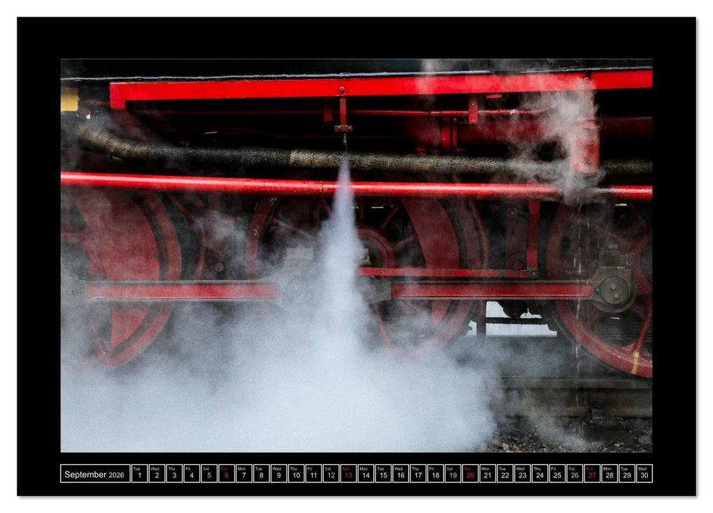 Weitere Ansicht: Steam Experience (High Quality Premium Wall Calendar 2026 DIN A2 landscape),CALVENDO 12 Month Wall Calendar | Calvendo, Marion Maurer
