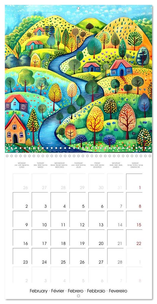 Weitere Ansicht: Naive Colorful Journey (Wall Calendar 2026 12 × 12 Inch) CALVENDO 12 Month Wall Calendar | Calvendo, Marie-Ange PAGNON