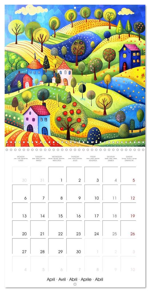 Weitere Ansicht: Naive Colorful Journey (Wall Calendar 2026 12 × 12 Inch) CALVENDO 12 Month Wall Calendar | Calvendo, Marie-Ange PAGNON