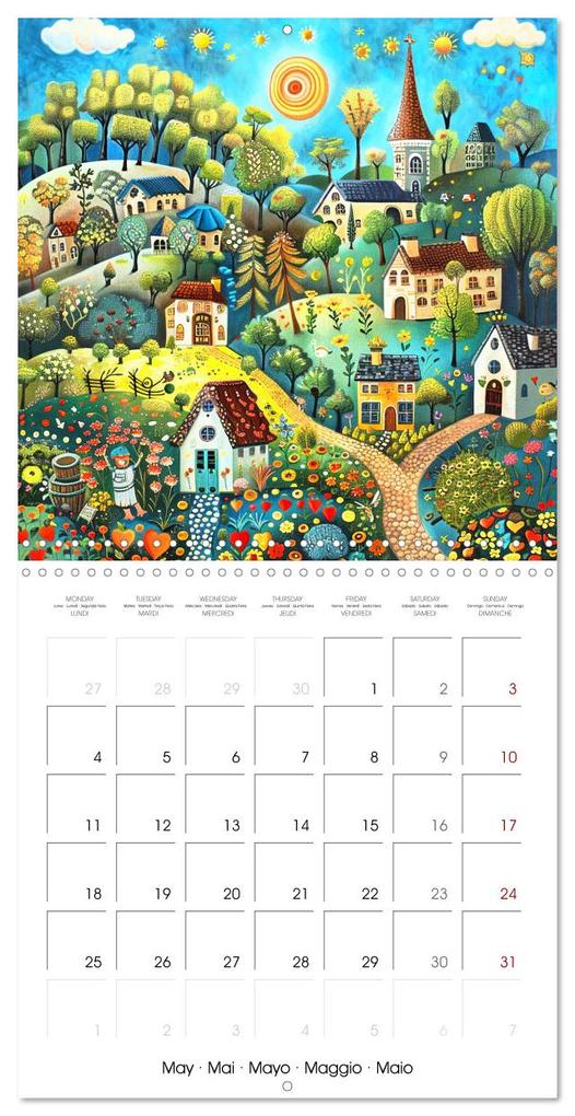 Weitere Ansicht: Naive Colorful Journey (Wall Calendar 2026 12 × 12 Inch) CALVENDO 12 Month Wall Calendar | Calvendo, Marie-Ange PAGNON