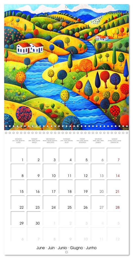 Weitere Ansicht: Naive Colorful Journey (Wall Calendar 2026 12 × 12 Inch) CALVENDO 12 Month Wall Calendar | Calvendo, Marie-Ange PAGNON