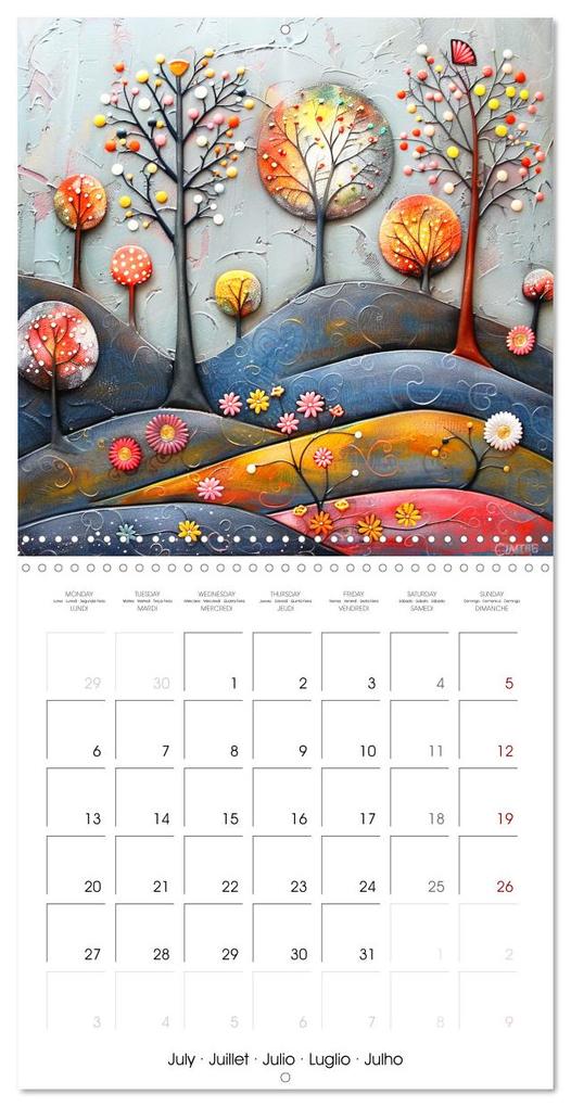 Weitere Ansicht: Naive Colorful Journey (Wall Calendar 2026 12 × 12 Inch) CALVENDO 12 Month Wall Calendar | Calvendo, Marie-Ange PAGNON
