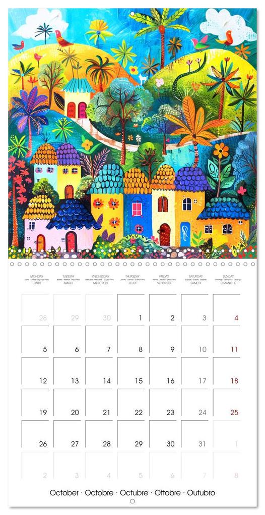 Weitere Ansicht: Naive Colorful Journey (Wall Calendar 2026 12 × 12 Inch) CALVENDO 12 Month Wall Calendar | Calvendo, Marie-Ange PAGNON