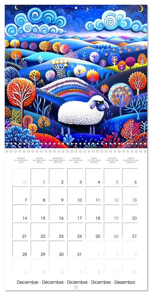 Weitere Ansicht: Naive Colorful Journey (Wall Calendar 2026 12 × 12 Inch) CALVENDO 12 Month Wall Calendar | Calvendo, Marie-Ange PAGNON