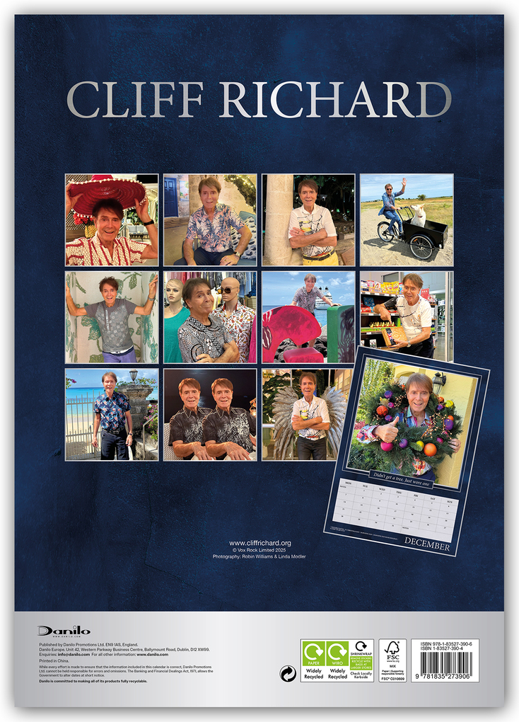 Weitere Ansicht: Cliff Richard 2026 - A3-Posterkalender | Danilo