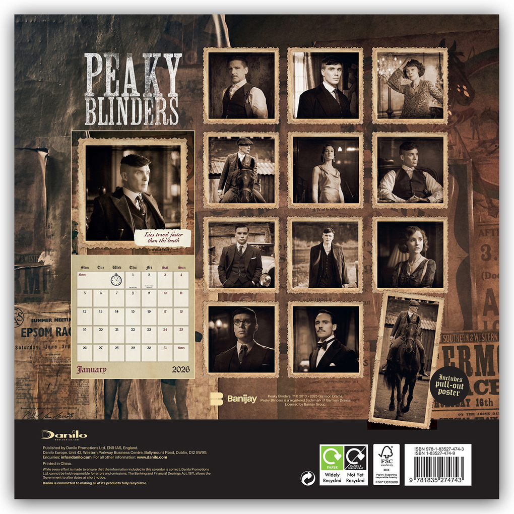 Weitere Ansicht: Peaky Blinders 2026 - Wandkalender | Danilo Promotion Ltd