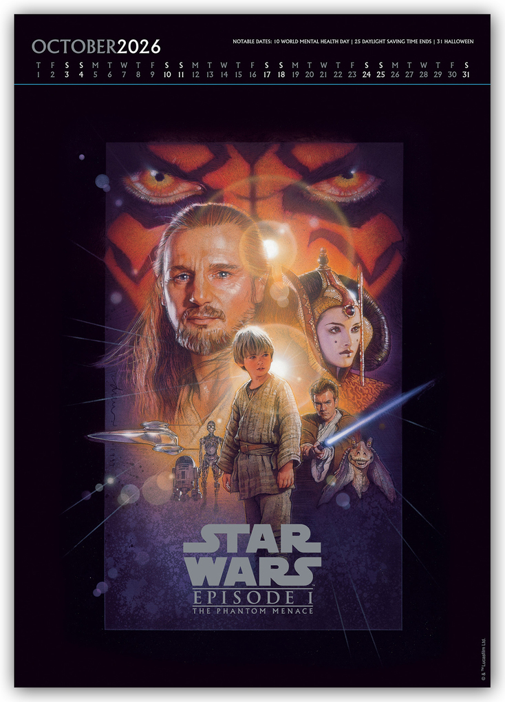 Weitere Ansicht: Star Wars A3-Deluxe Kalender 2026 - Collectors Edition Wandkalender | Danilo Promotion Ltd