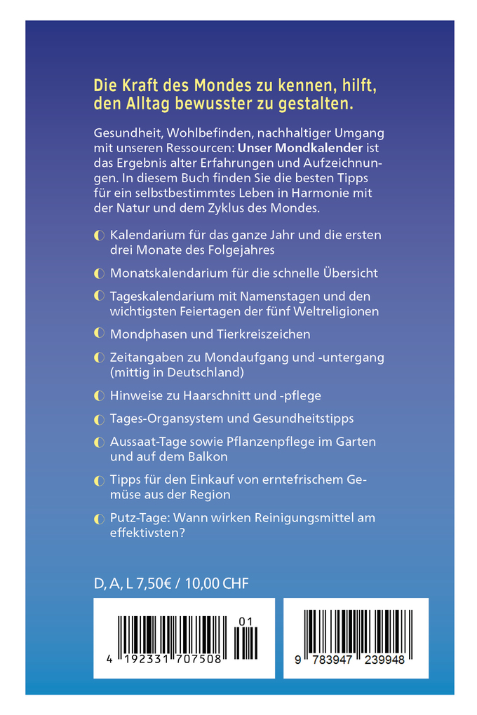 Weitere Ansicht: Mondkalender 2026/2027 Tag für Tag | Alexa Himberg, Jörg Roderich