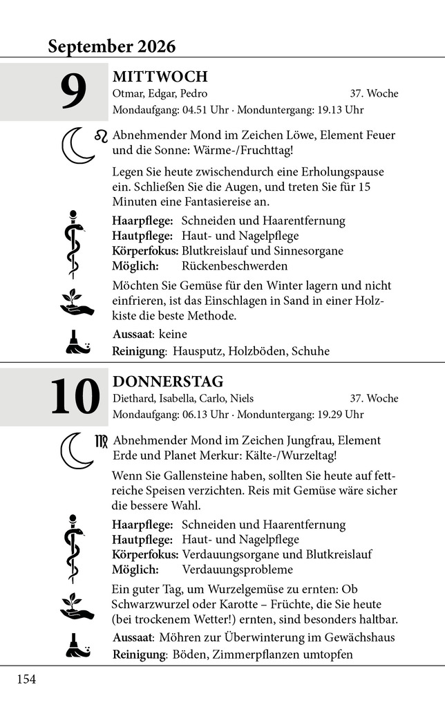 Weitere Ansicht: Mondkalender 2026/2027 Tag für Tag | Alexa Himberg, Jörg Roderich
