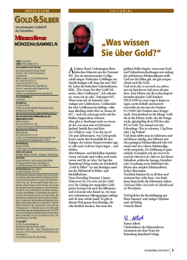 Weitere Ansicht: Sonderheft Gold & Silber