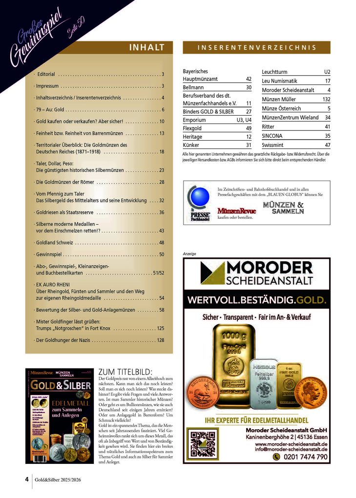 Weitere Ansicht: Sonderheft Gold & Silber