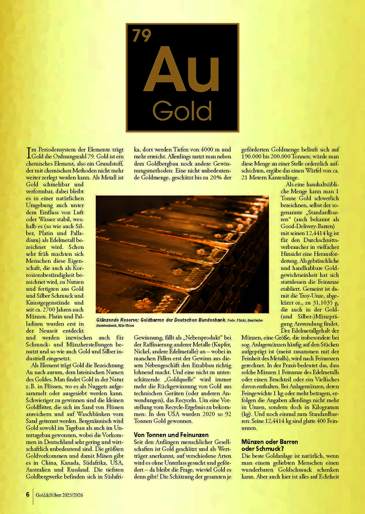 Weitere Ansicht: Sonderheft Gold & Silber