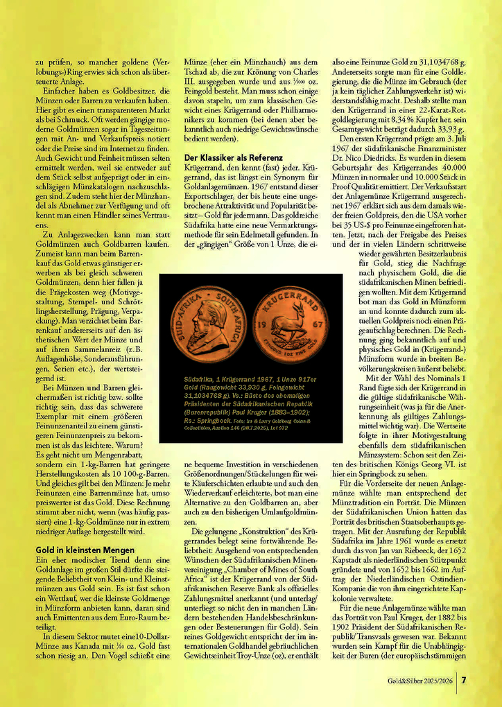 Weitere Ansicht: Sonderheft Gold & Silber