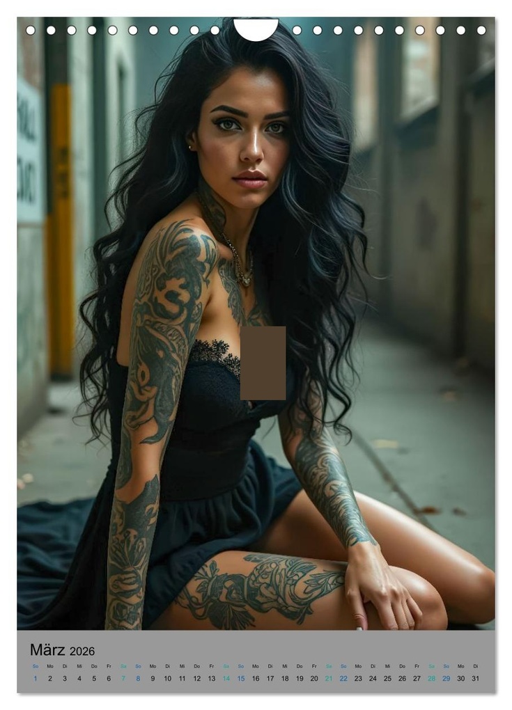 Weitere Ansicht: Tattoos in Lost Places (Wandkalender 2026 DIN A4 hoch), CALVENDO Monatskalender | Ally Bee, Calvendo