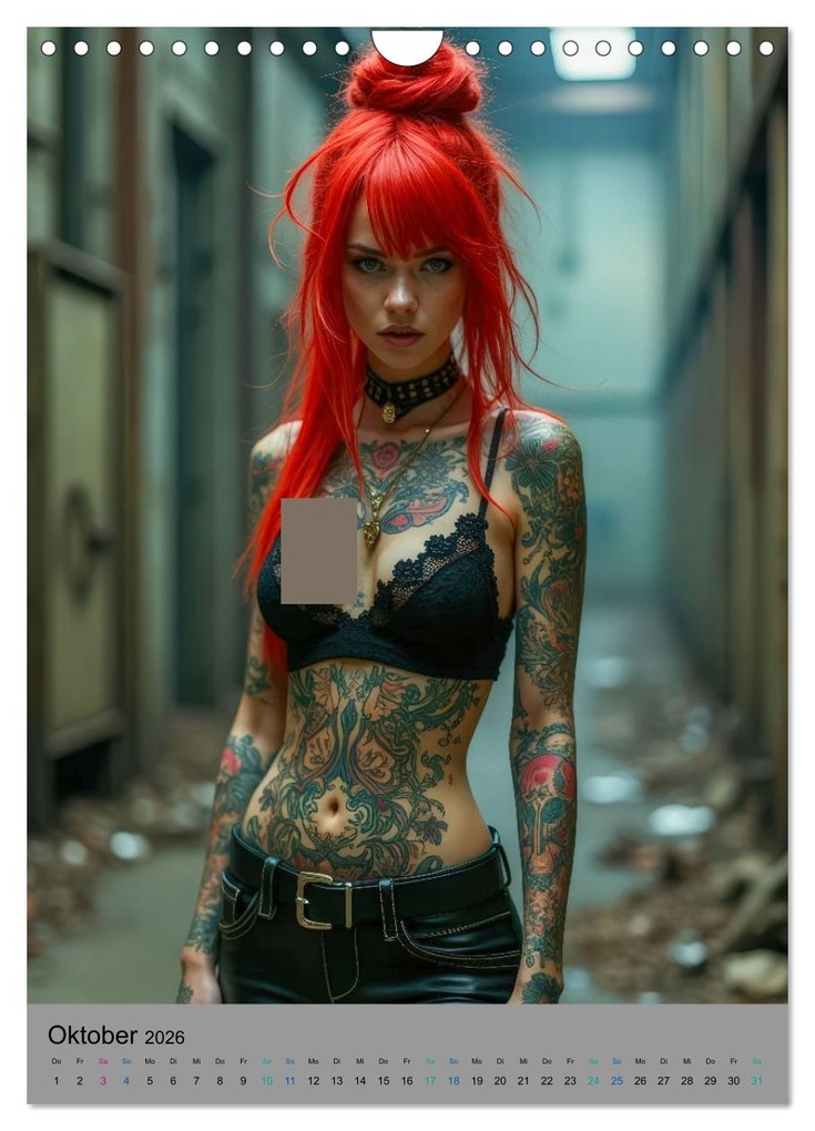 Weitere Ansicht: Tattoos in Lost Places (Wandkalender 2026 DIN A4 hoch), CALVENDO Monatskalender | Ally Bee, Calvendo