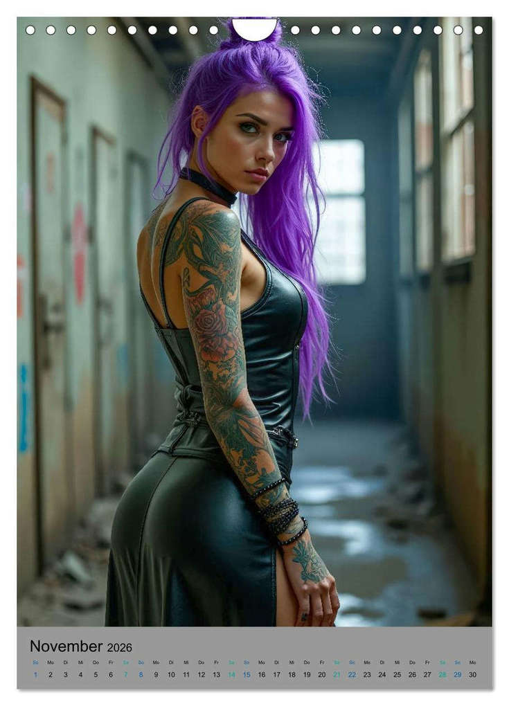 Weitere Ansicht: Tattoos in Lost Places (Wandkalender 2026 DIN A4 hoch), CALVENDO Monatskalender | Ally Bee, Calvendo