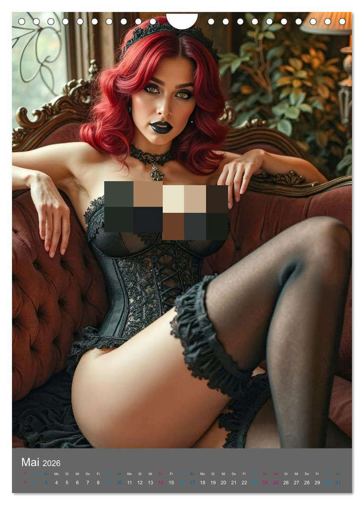 Weitere Ansicht: Gothic Dessous Fantasien (Wandkalender 2026 DIN A4 hoch), CALVENDO Monatskalender | Ally Bee, Calvendo