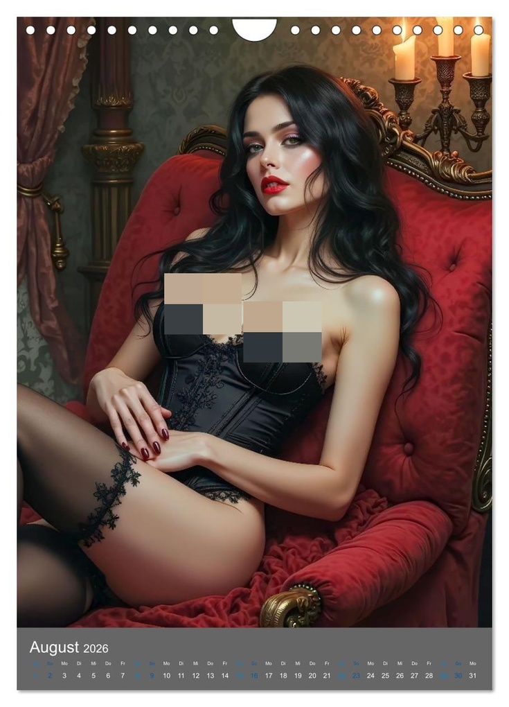 Weitere Ansicht: Gothic Dessous Fantasien (Wandkalender 2026 DIN A4 hoch), CALVENDO Monatskalender | Ally Bee, Calvendo