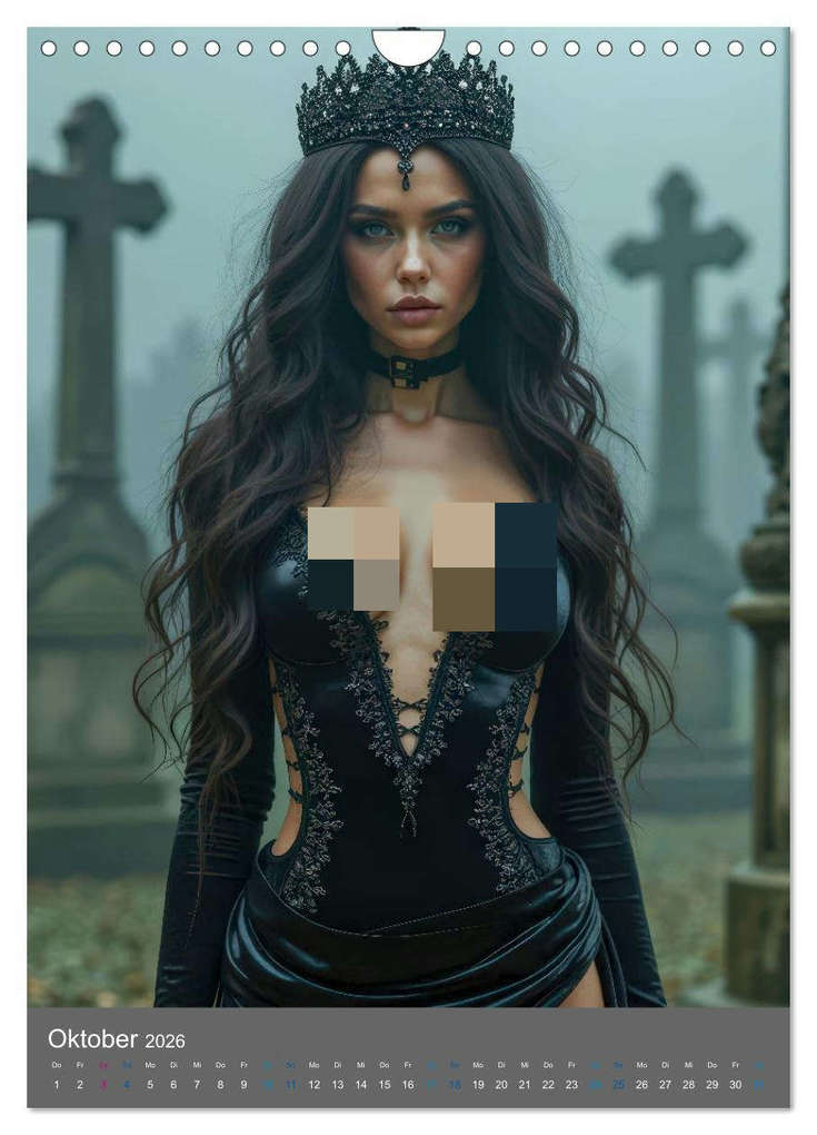 Weitere Ansicht: Gothic Dessous Fantasien (Wandkalender 2026 DIN A4 hoch), CALVENDO Monatskalender | Ally Bee, Calvendo