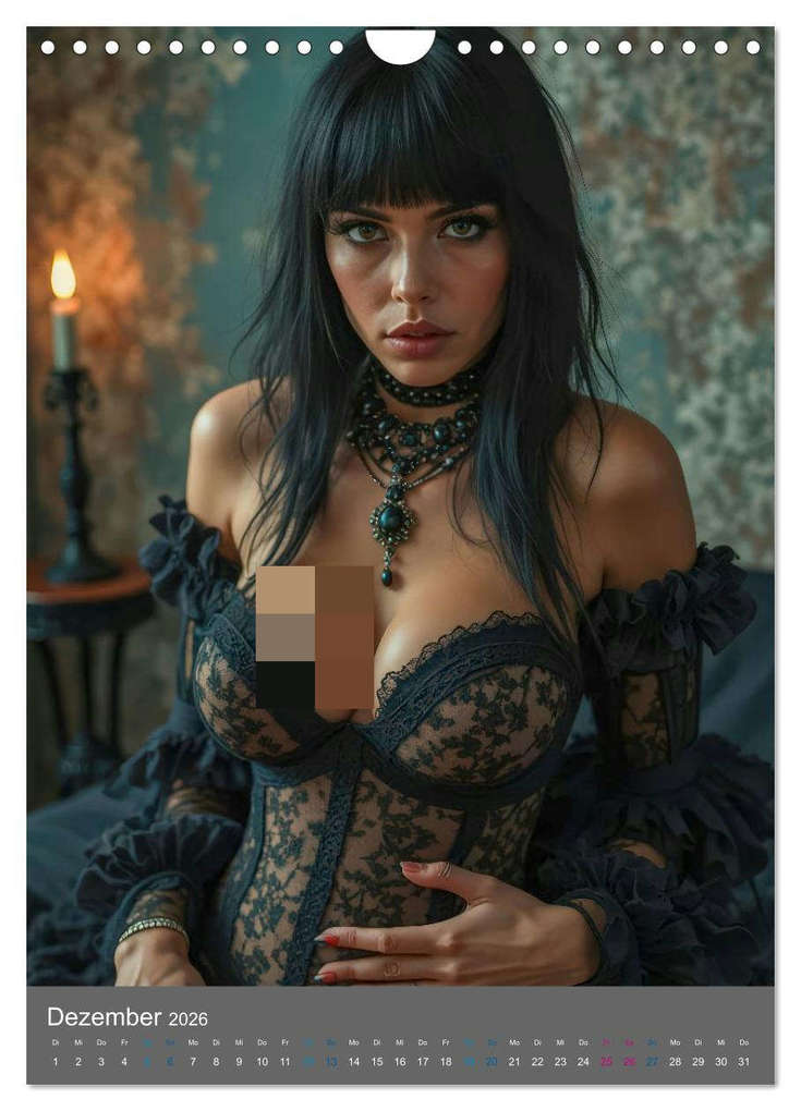 Weitere Ansicht: Gothic Dessous Fantasien (Wandkalender 2026 DIN A4 hoch), CALVENDO Monatskalender | Ally Bee, Calvendo