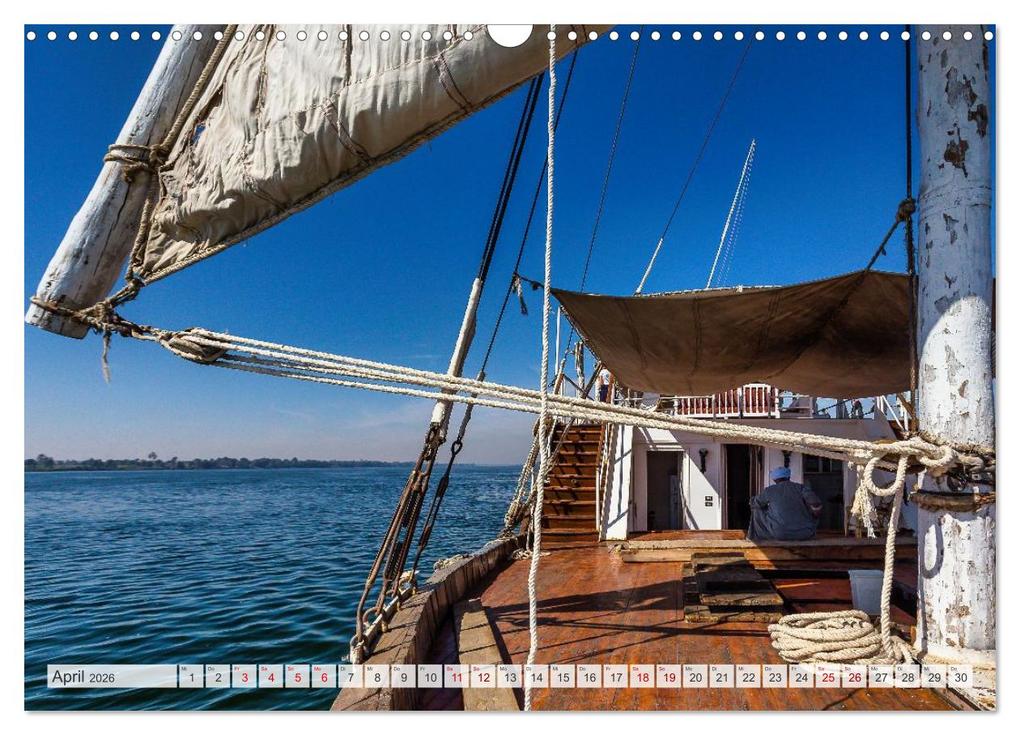 Weitere Ansicht: Stilvolles Segeln auf dem Nil mit einer Dahabeya (Wandkalender 2026 DIN A3 quer), CALVENDO Monatskalender | rsiemer rsiemer, Calvendo, rsiemer