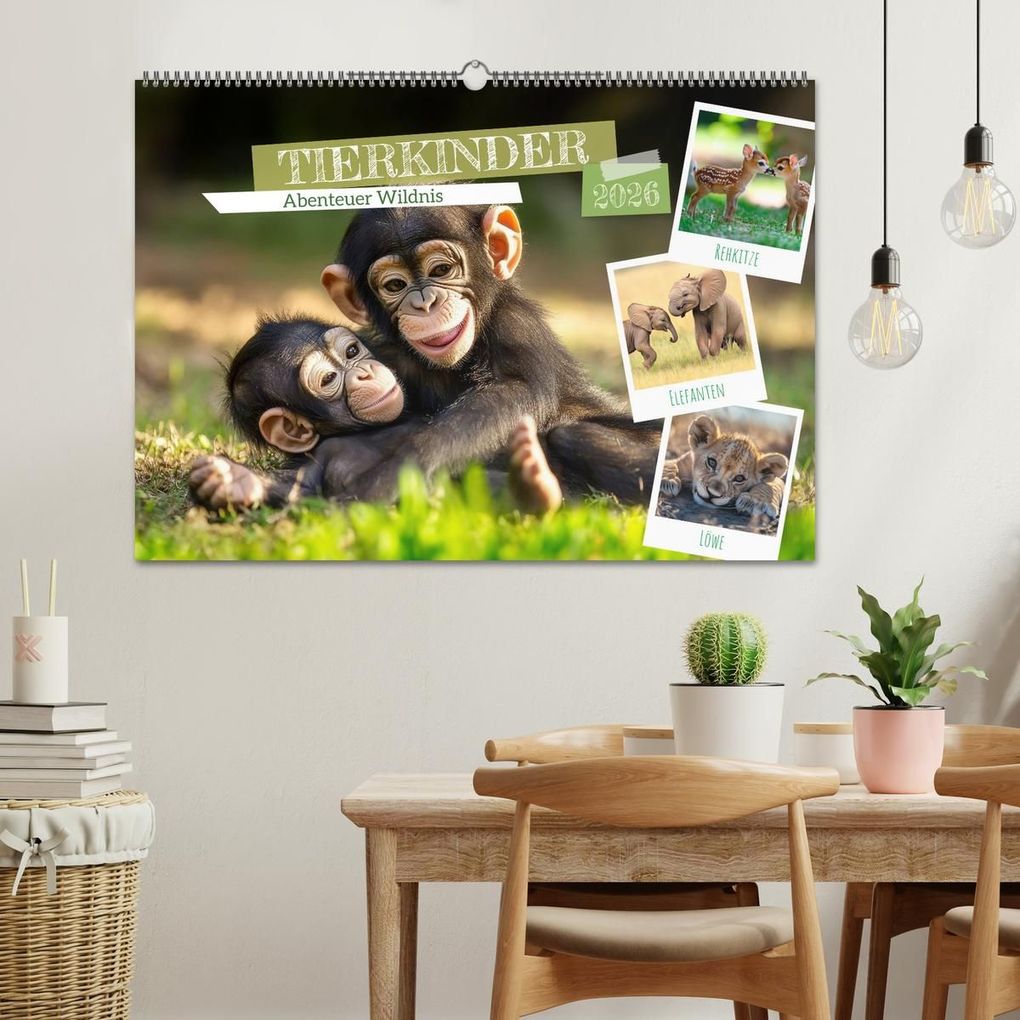 Weitere Ansicht: TIERKINDER Abenteuer Wildnis (Wandkalender 2026 DIN A2 quer), CALVENDO Monatskalender | Melanie Viola, Calvendo