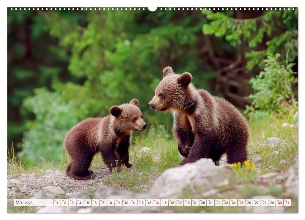 Weitere Ansicht: TIERKINDER Abenteuer Wildnis (Wandkalender 2026 DIN A2 quer), CALVENDO Monatskalender | Melanie Viola, Calvendo