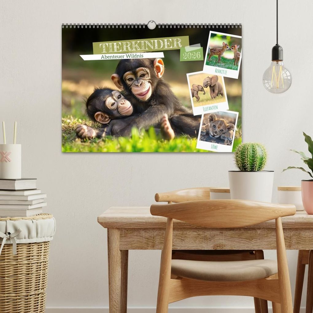 Weitere Ansicht: TIERKINDER Abenteuer Wildnis (Wandkalender 2026 DIN A3 quer), CALVENDO Monatskalender | Melanie Viola, Calvendo