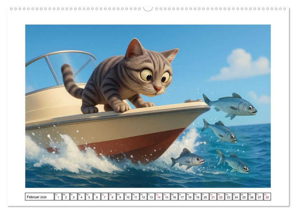 Weitere Ansicht: Katzen würden Fische kaufen (hochwertiger Premium Wandkalender 2026 DIN A2 quer), Kunstdruck in Hochglanz | Kerstin Waurick, Calvendo