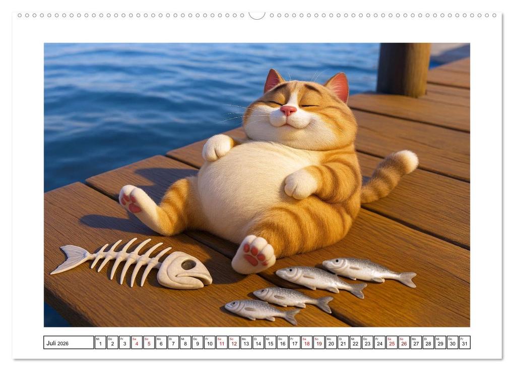 Weitere Ansicht: Katzen würden Fische kaufen (hochwertiger Premium Wandkalender 2026 DIN A2 quer), Kunstdruck in Hochglanz | Kerstin Waurick, Calvendo