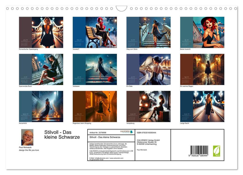 Weitere Ansicht: Stilvoll - Das kleine Schwarze (Wandkalender 2026 DIN A3 quer), CALVENDO Monatskalender | Paul Michalzik, Calvendo
